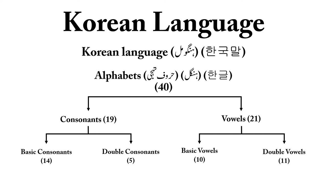 KOREAN FOR BEGINNERS | Learn Korean Language In Urdu | Korean Alphabets | Korean Consonants & Vowels