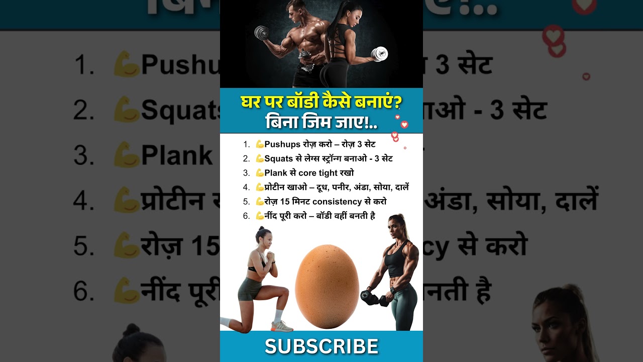 घर पर बॉडी कैसे बनाएं? बिना जिम जाए 💪 | Desi Home Workout Routine | Fitness by Vikash #fitbyvikash