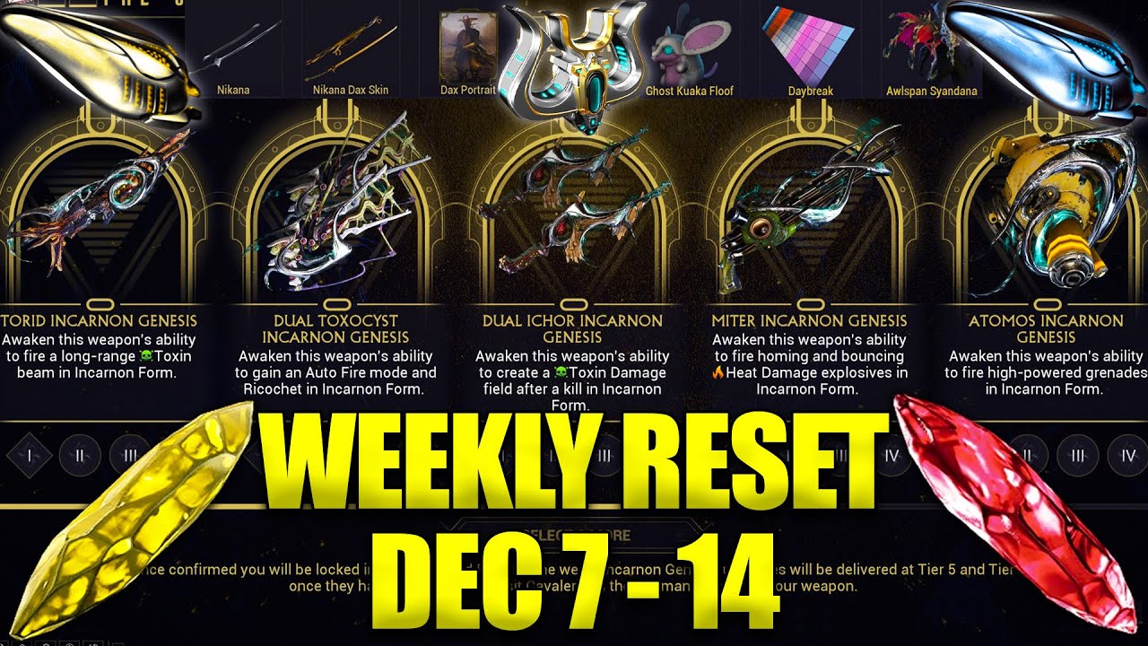 Torid Incarnon Umbra Forma! The Old Peace! Promo Codes! Warframe Weekly Reset December 7 - 14!