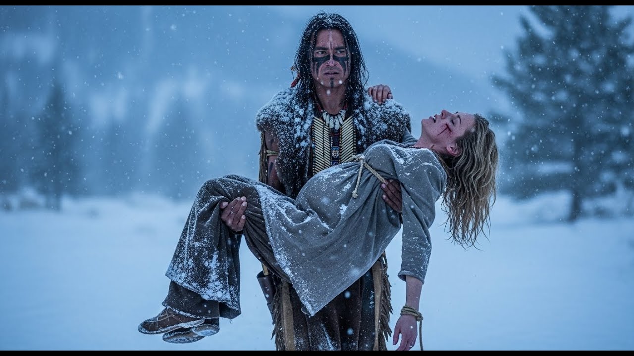 La lasciarono incinta e legata nella neve... ma l’Apache lottò contro le bestie per salvarla.