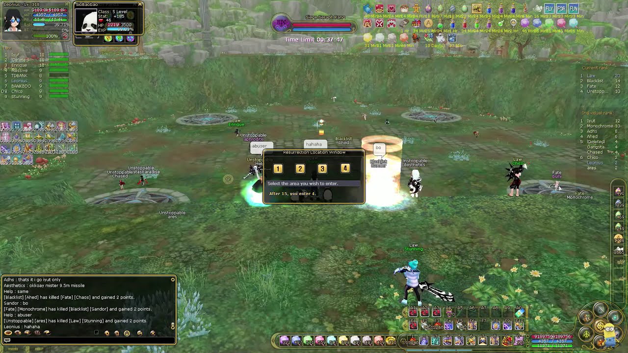 Insanity Flyff Siege- Skill Crackshooter