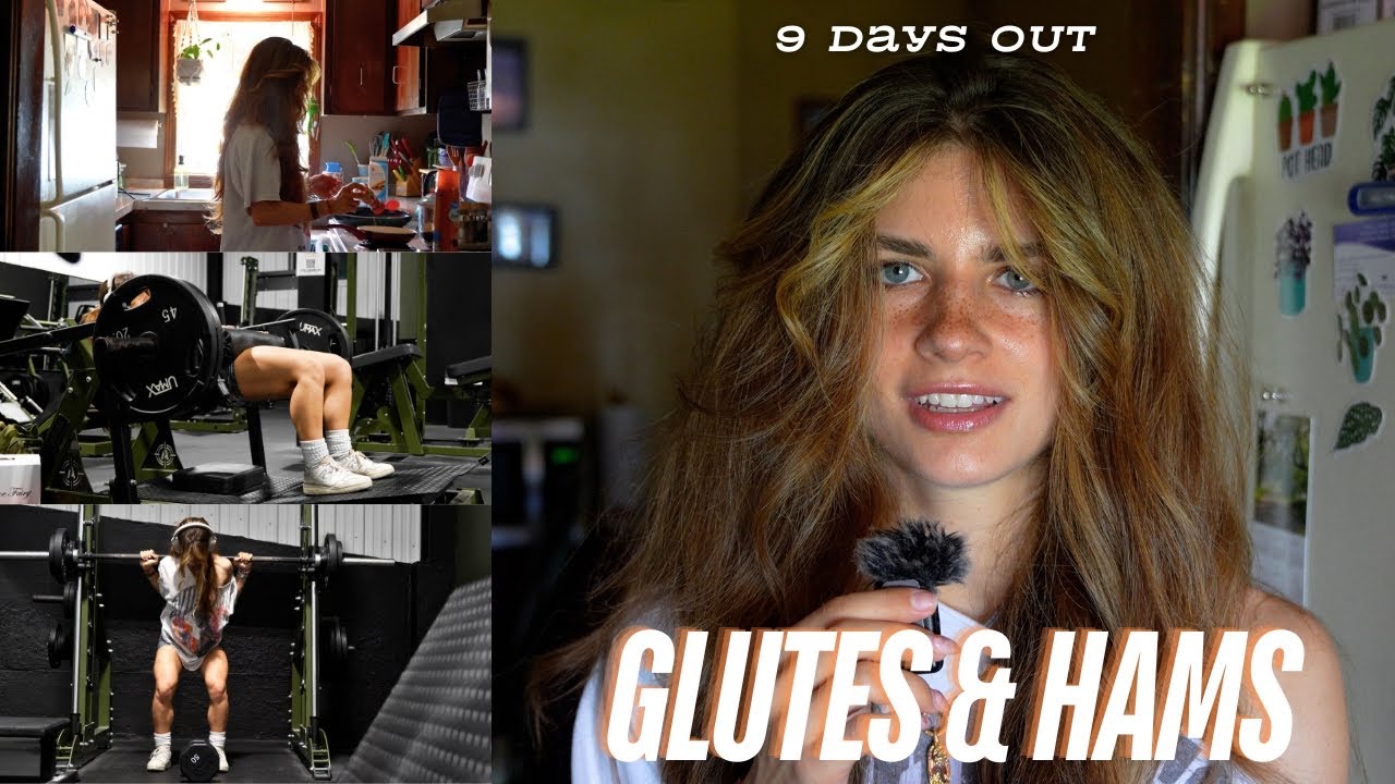 Big Ouch Glute & Hamstring Workout ( ͡ಥ ͜ʖ ͡ಥ) | 9 Days Out NPC Natural Wellness Gym Vlog