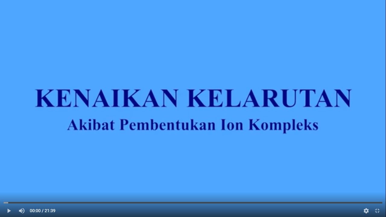 Kenaikan kelarutan akibat pembantukan kompleks