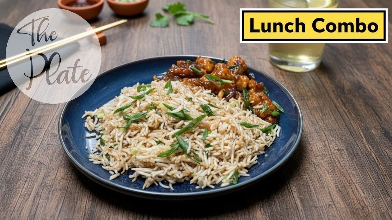 Honey Garlic Cauliflower and Burnt Garlic Rice | Easy Vegetarian Lunch Combo | The Plate