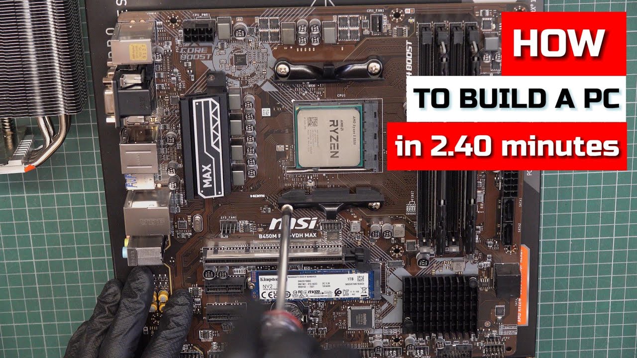 Complete PC build in 3 minutes on Ryzen 5 5500 and RTX 3060