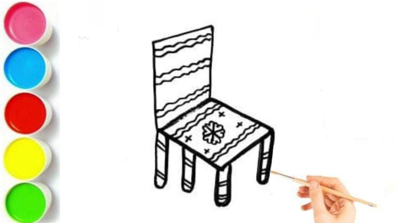 How To Draw cute Chair Drawing, Painting & Coloring For Kids and Toddlers_Child Art #chair