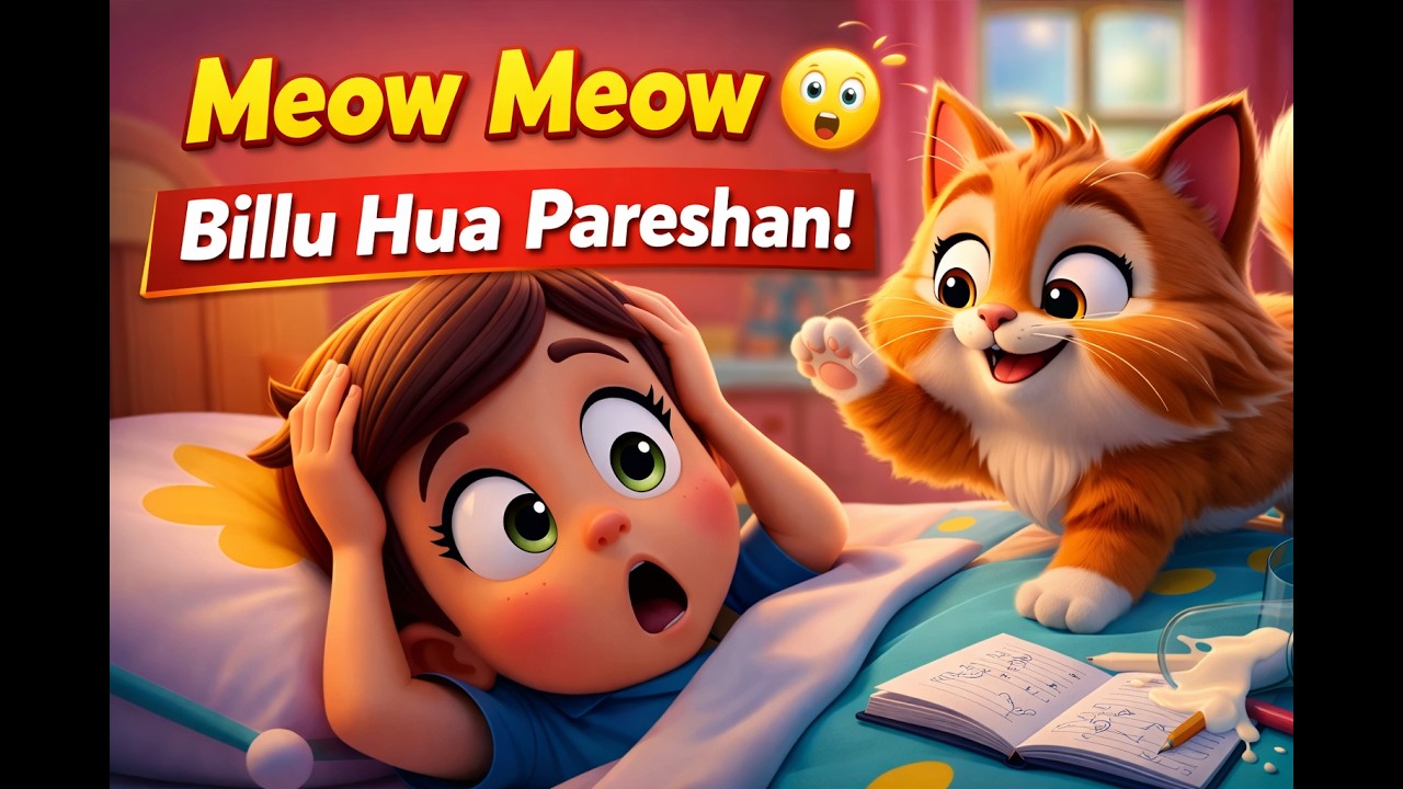 Billu Ki Billi 🐱 Meow Meow Song | Funny Hindi Kids Rhyme | Cute Cat Song for Children