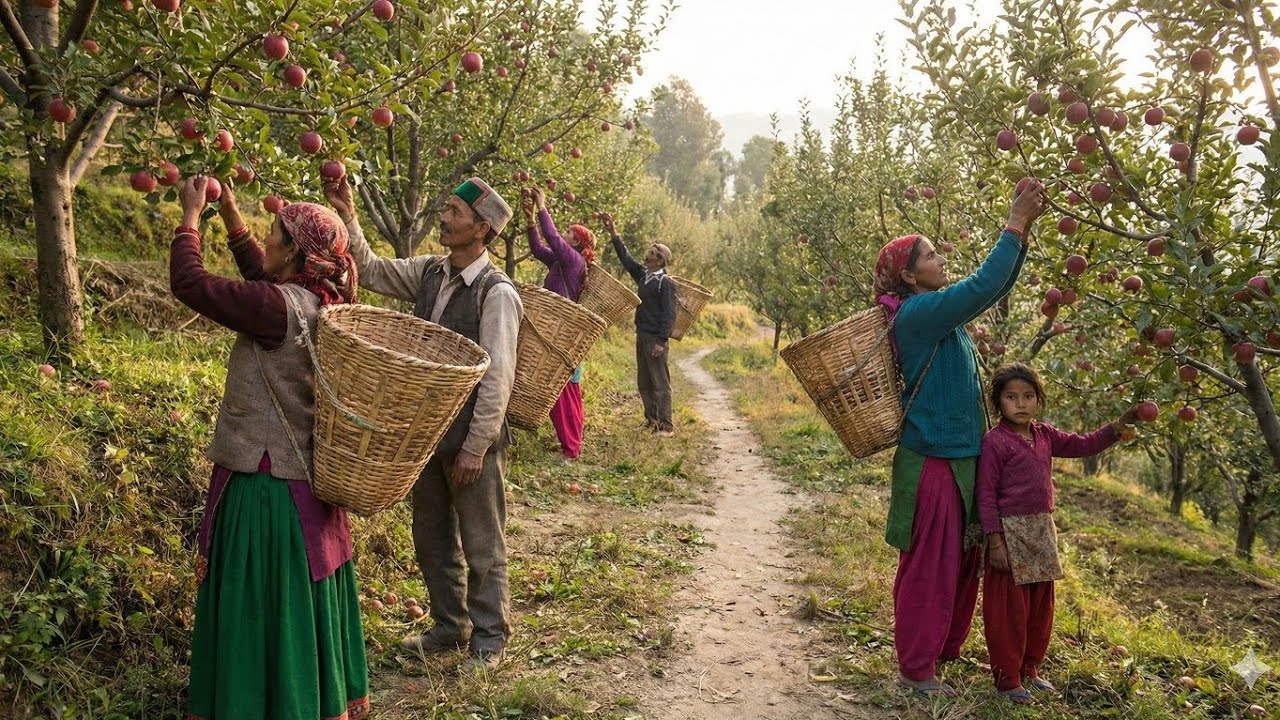 ♦️Picking Apples from Apple Farm in Harsil Vally, Uttarakhand
