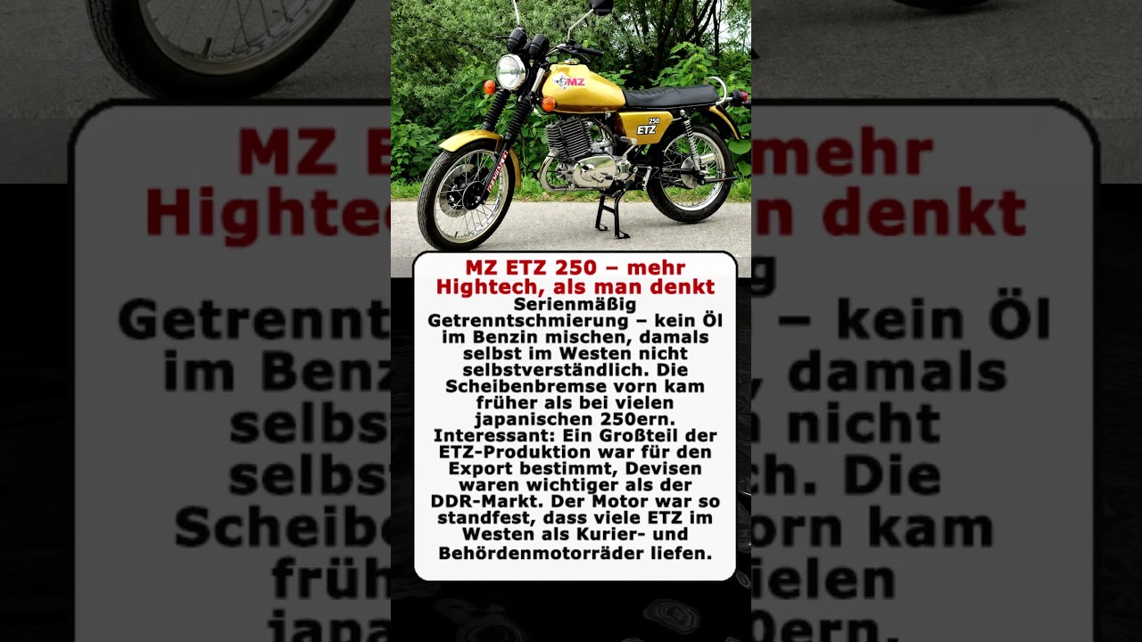 MZ ETZ 250 – mehr Hightech, als man denkt