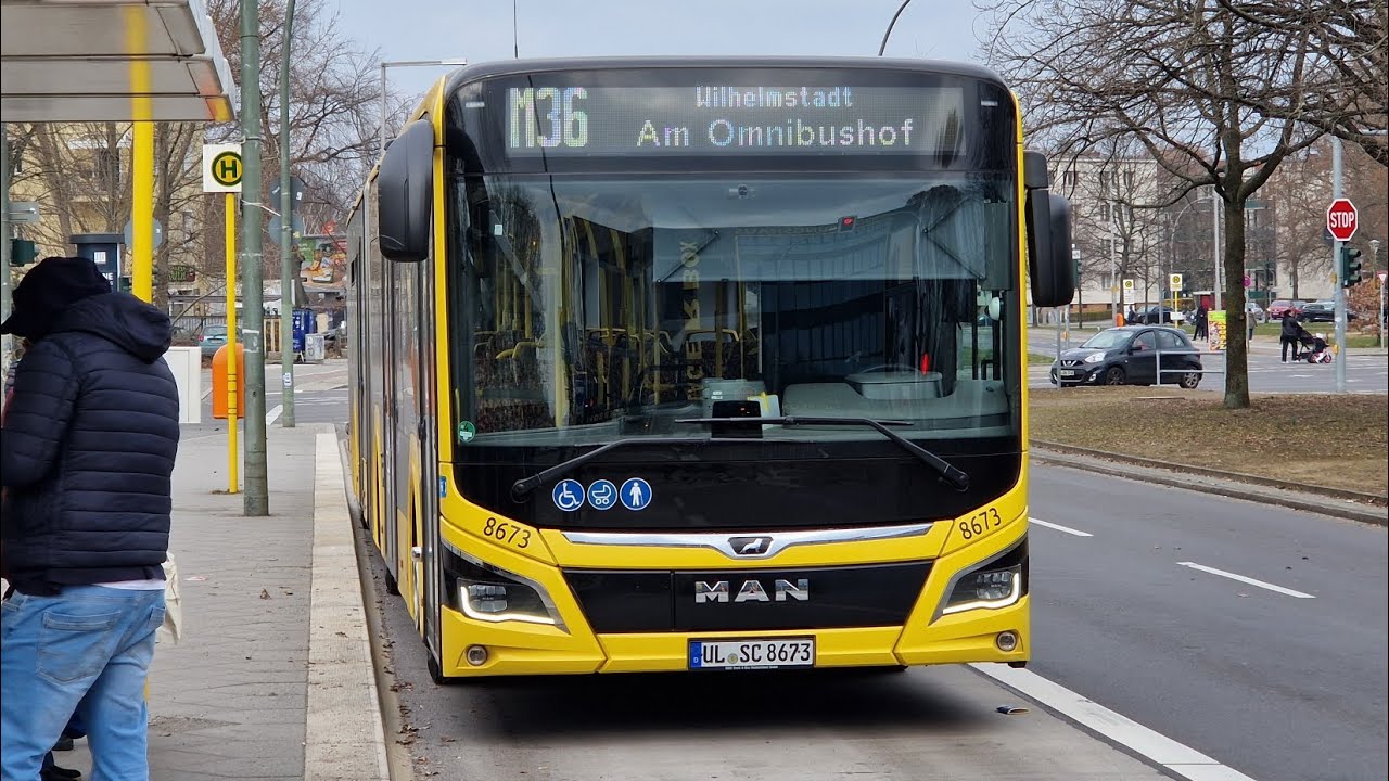 Bus Berlin | Mitfahrt im kompletten M36 von U Haselhorst bis Am Omnibushof im MAN GN 23 Hybrid 8673