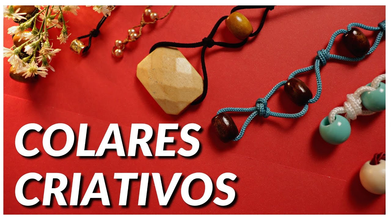 Como Fazer COLARES Criativos |  Com Variações de cordões e Miçangas| Fácil de fazer