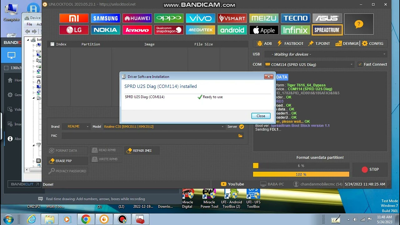realme c35 unlock and frp unlock tool