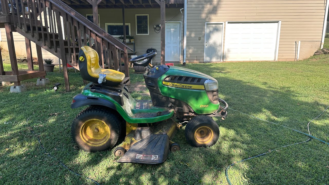 John Deer D160  drive belt replacement fix