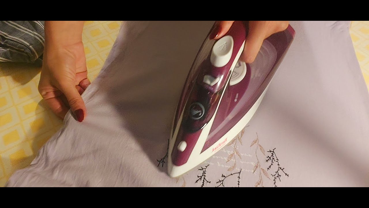 {ASMR} LINT ROLLING / IRONING / FOLDING/ FABRIC SOUNDS / SOFT SPOKEN.