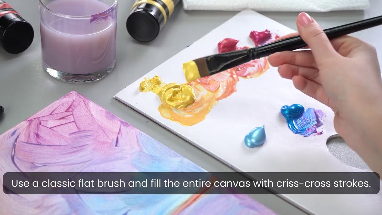 How to Paint a Sunset | Metallic Acrylic Paint | ARTEZA