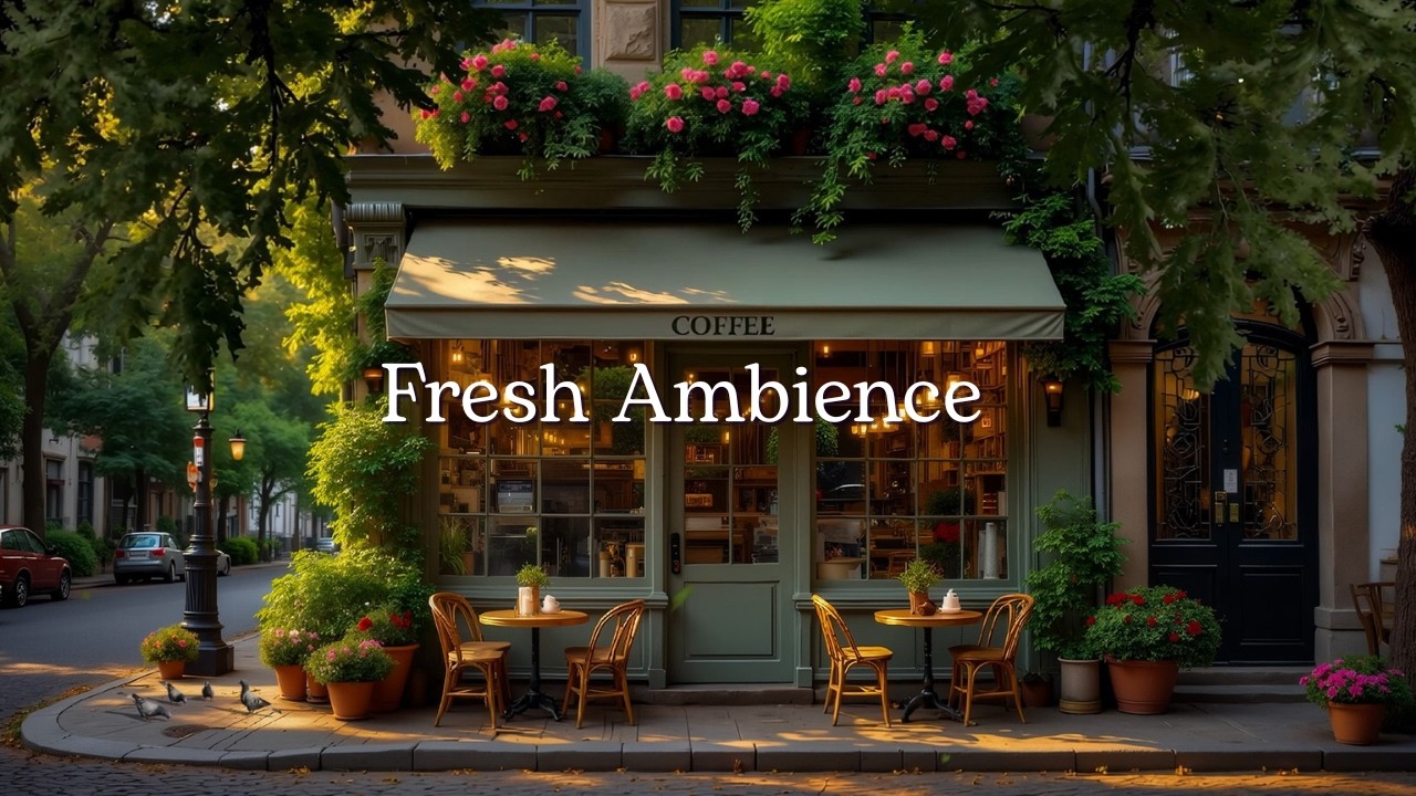 Elegant Coffee Shop Music for Study☕Soft Cafe Jazz With Fresh Ambience for Positive, Relieve Stress