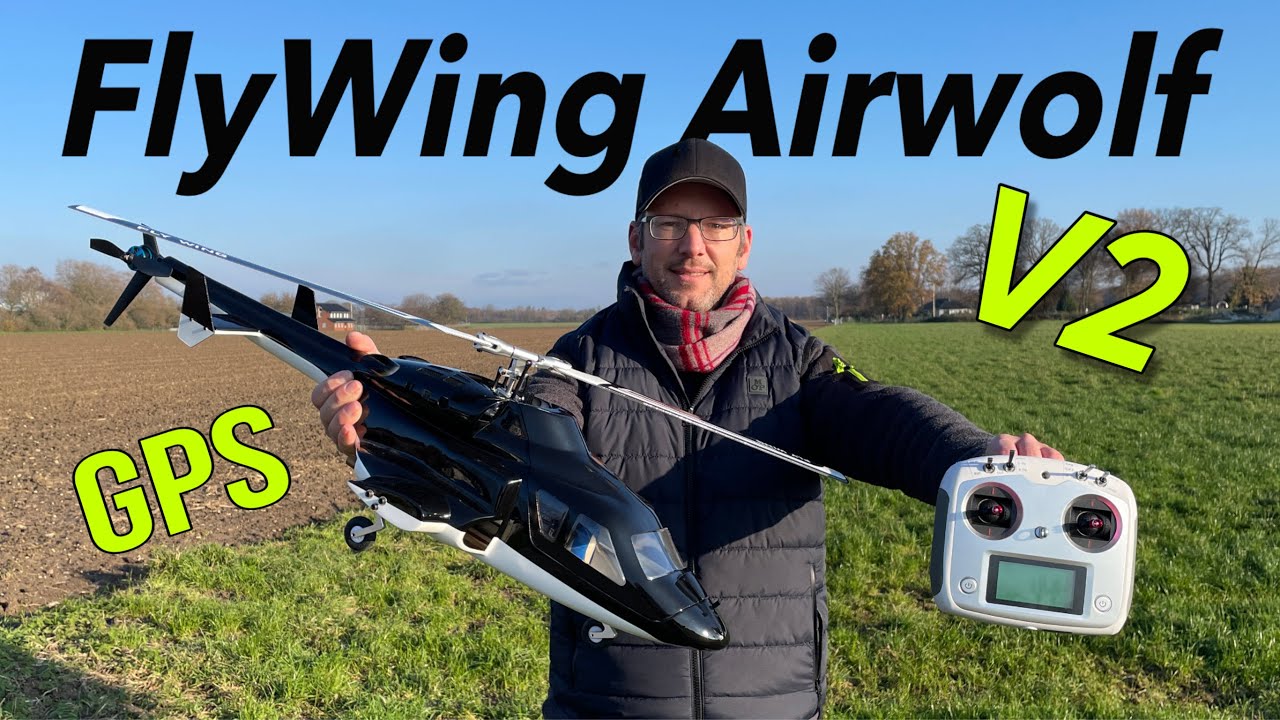 FlyWing Airwolf V2 Helikopter | RTF 450er Größe mit GPS + H1 | FW450 L V2,5 | Full Review deutsch