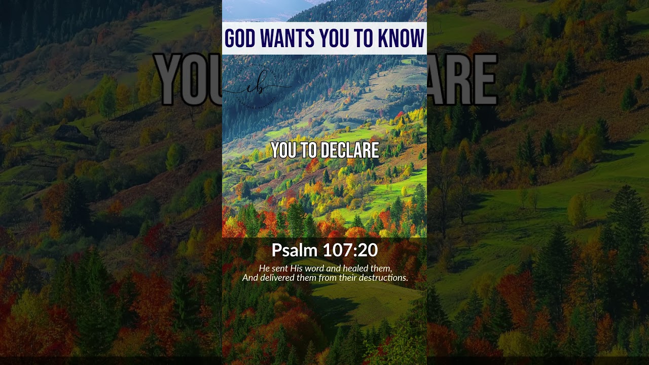 God wants you to know - Psalm 107:20  #god #jesus #bible