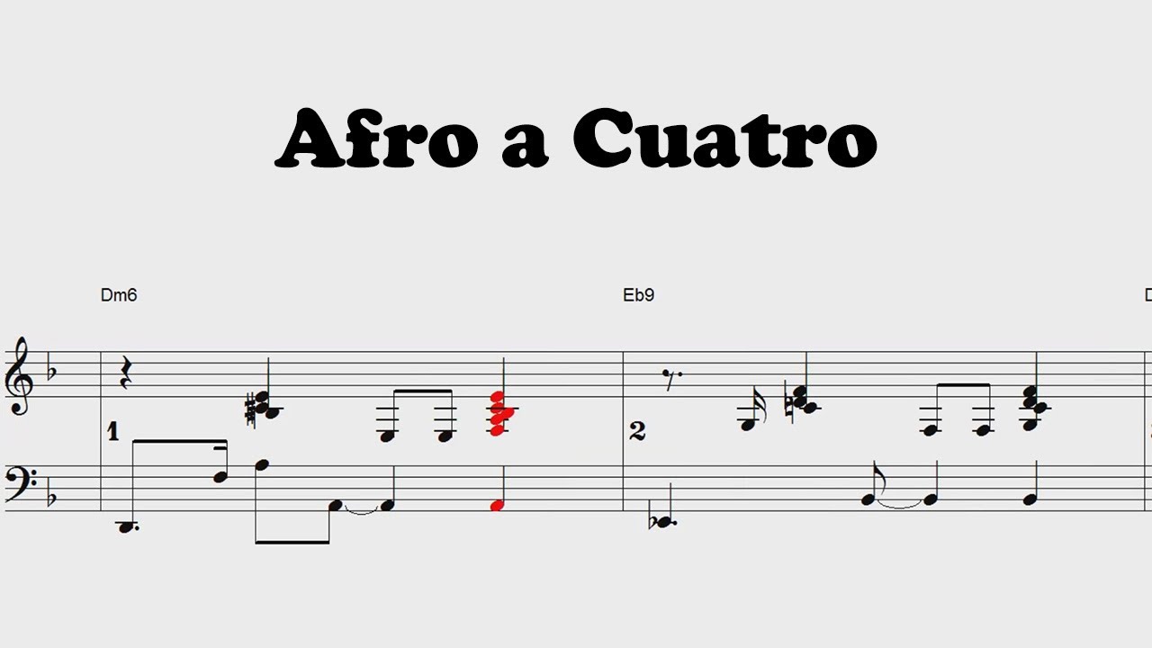 Afro a Cuatro - Sheet piano music | PDF download
