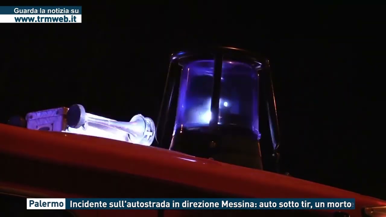 Palermo. Incidente sull'autostrada in direzione Messina: auto sotto tir, un morto