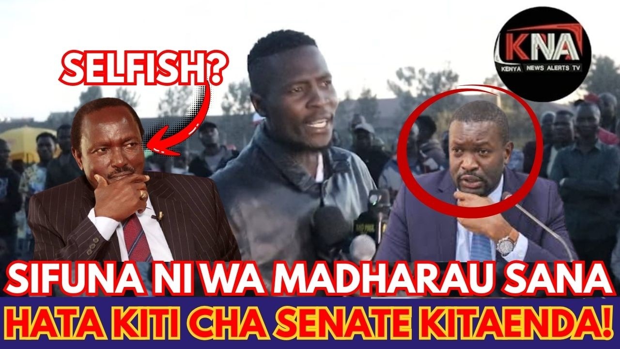 EDWIN SIFUNA NI MTU WA MADHARAU SANA HATA KITI CHA SENATE KITAMTOKA TU.
