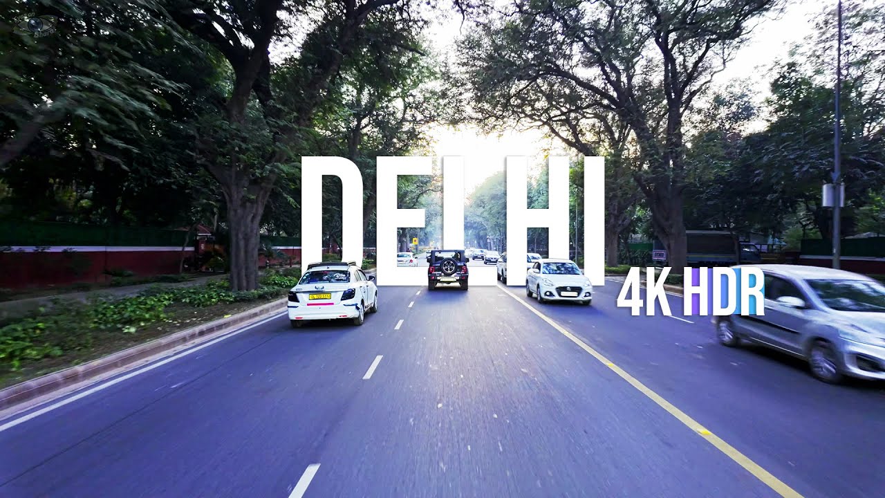 Sunset Drive in New Delhi | Central to South-West | 4k HDR | 60FPS