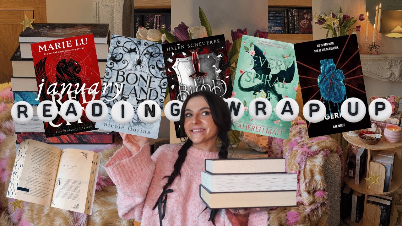 the TWENTY SEVEN books I read in January (my biggest reading month ever) 📖🌟