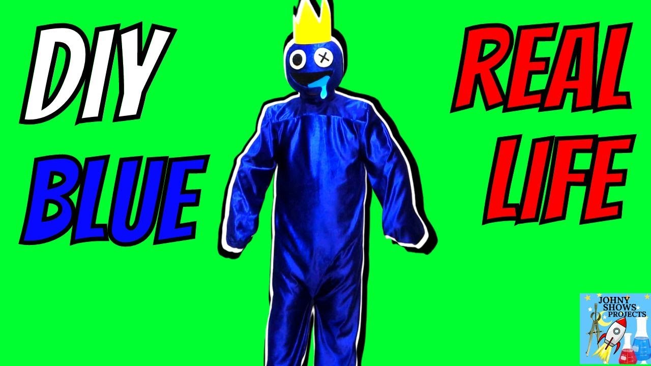 How I Made DIY RAINBOW FRIENDS BLUE Costume In REAL LIFE From Scratch