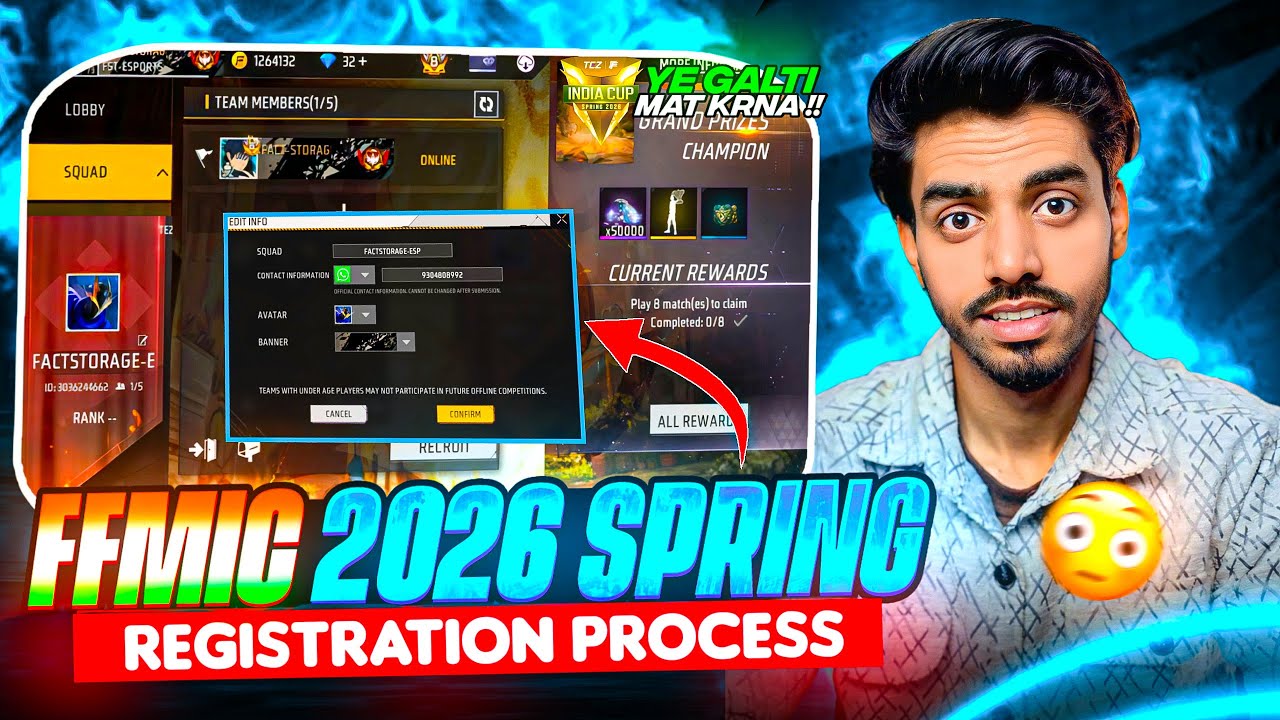 HOW TO REGISTER IN FREE FIRE MAX INDIA CUP 2026😍 | FFMIC SPRING 2026 ME REGISTRATION KAISE KARE