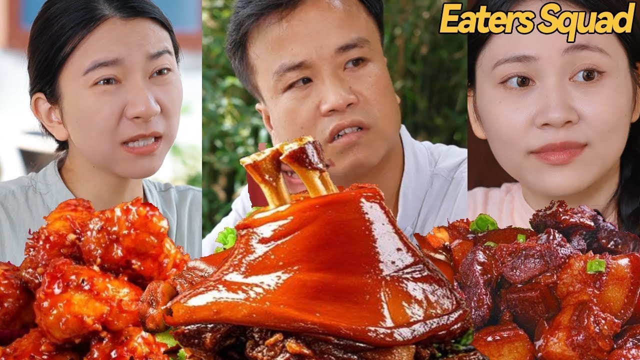 Today’s big treat! Huge braised pork knuckle—Aunt’s so lucky!丨Food Blind Box