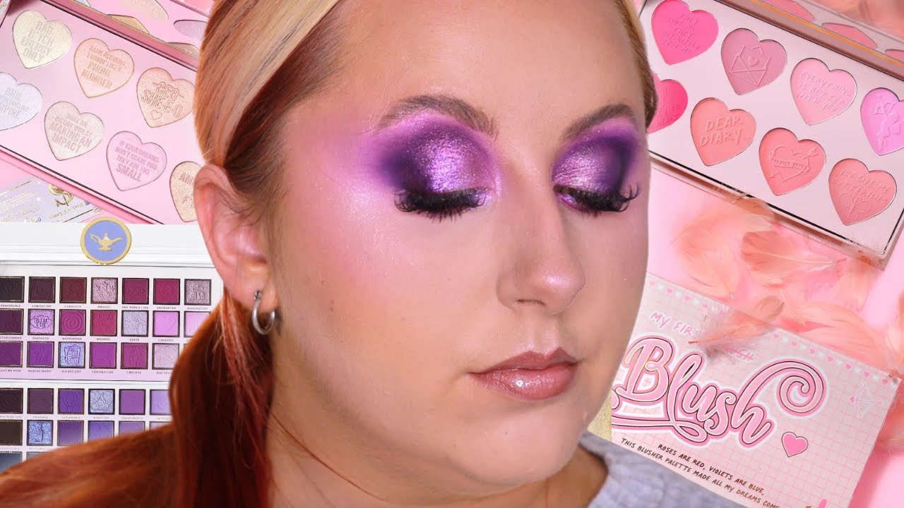 CHATTY PURPLE EYESHADOW LOOK USING NEW PLOUISE PALETTES 💜💜 CHELSEA BAXTER