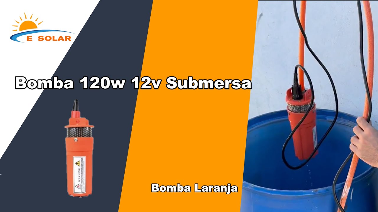 Bomba D Agua Solar Alta Pressão 120w 70 Metros Submersa 12v - Bomba solar para poço
