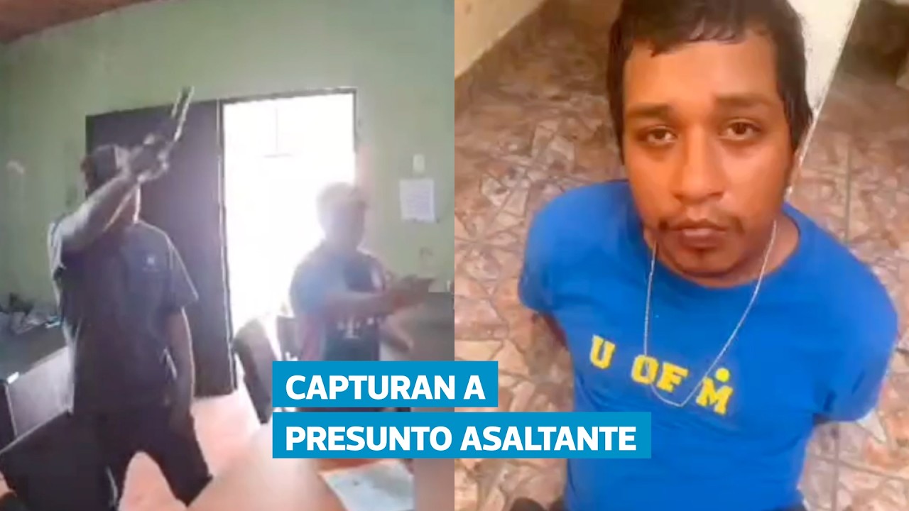 Capturan a presunto asaltante de comercio cerca del parque central de Mazatenango