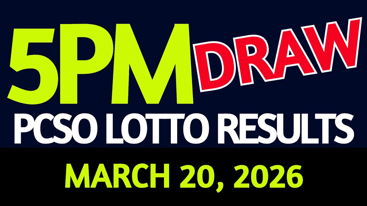 Lotto Result Today 5pm draw March 20, 2026 PCSO