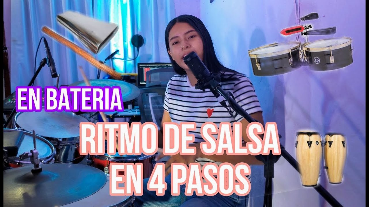 ¿Como tocar ritmo de Salsa en la Bateria? TUTORIALES DE BATERIA / Jocabed Abrajan