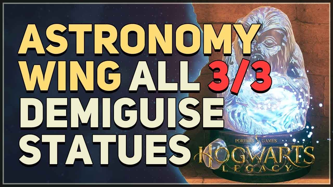 All 3 The Astronomy Wing Demiguise Statues Hogwarts Legacy