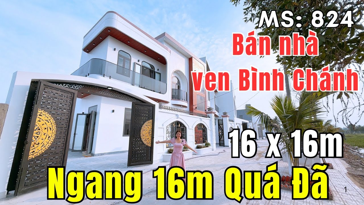 ✅ Bán Nhà Chính Chủ gần Chợ Bình Chánh - Thiết kế hiện đại - 16x16m thoáng mát đường 8m rộng rãi 