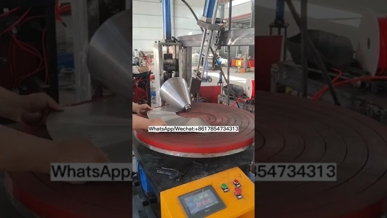 CNC cone rolling machine Stainless steel cone funnel bending machine
