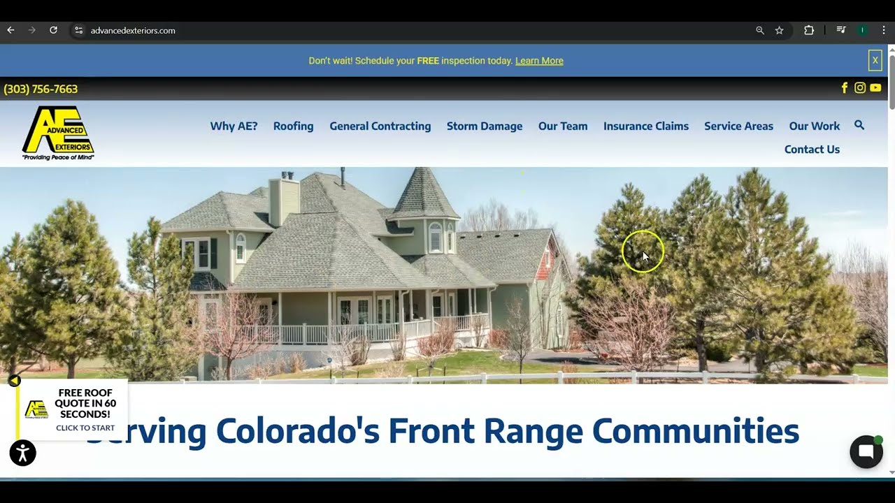 Website Analysis Video for Advanced Exteriors