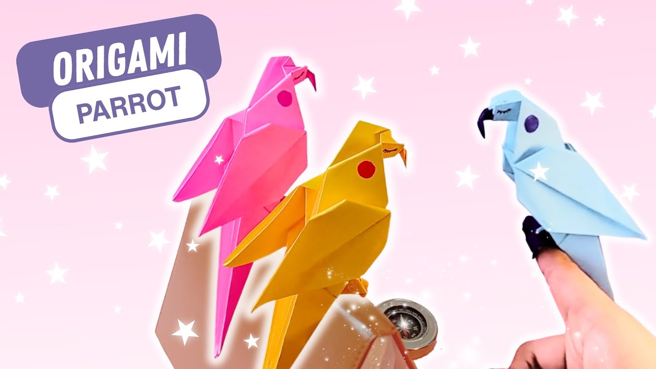 Origami Paper Parrot🦜/How to make paper Bird/Step by Step Tutorial 