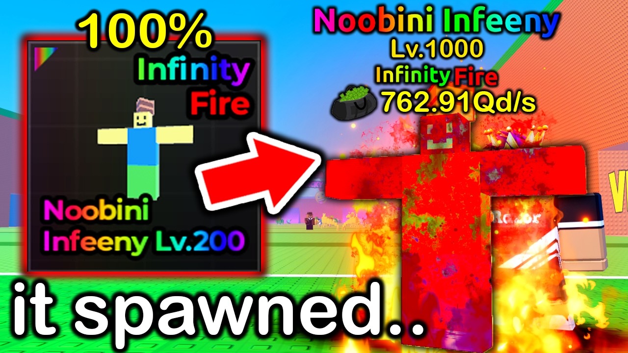 This SECRET SPAWNS INFINITY NOOBINI INFEENY in Escape Tsunami For Brainrots