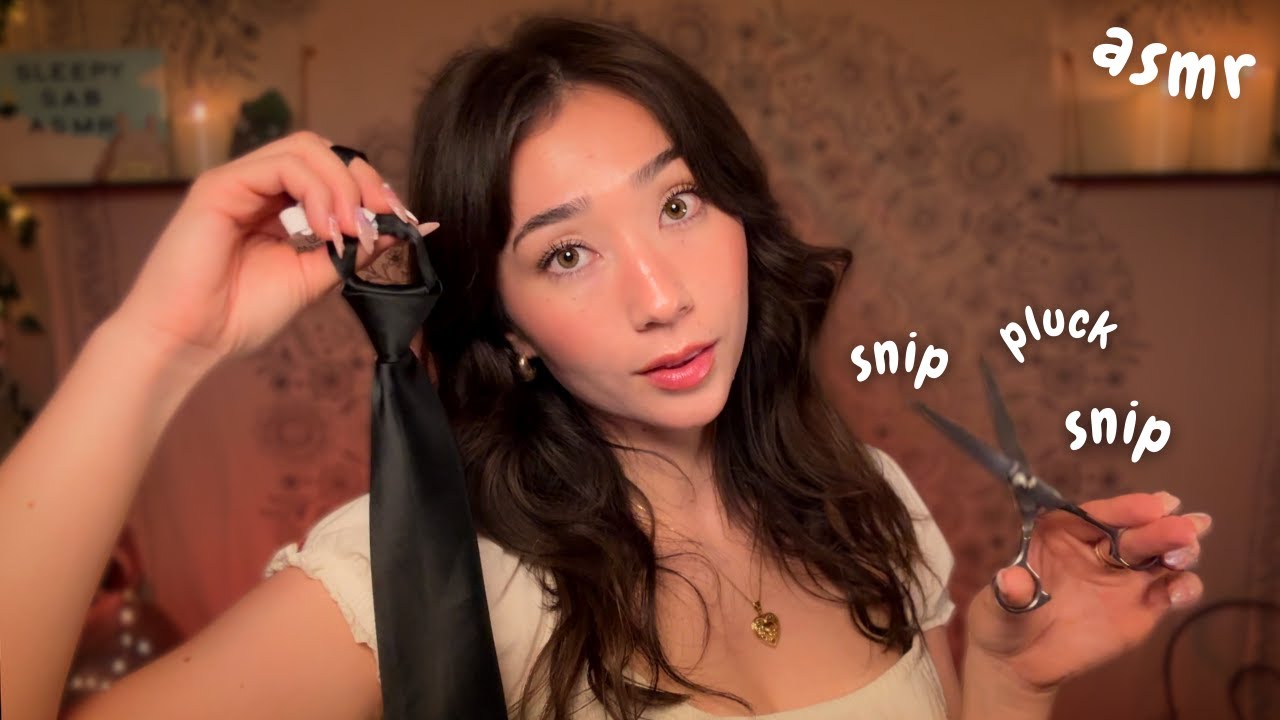 ASMR getting you ready for a date roleplay 🌹 (personal attention, plucking, haircut)