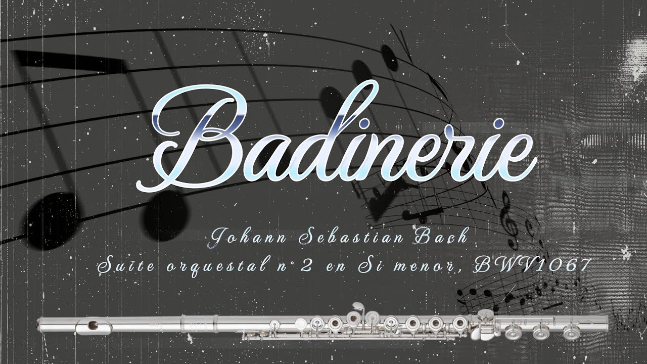 Badinerie de J. S. Bach para flautas traversa. Video de Práctica.