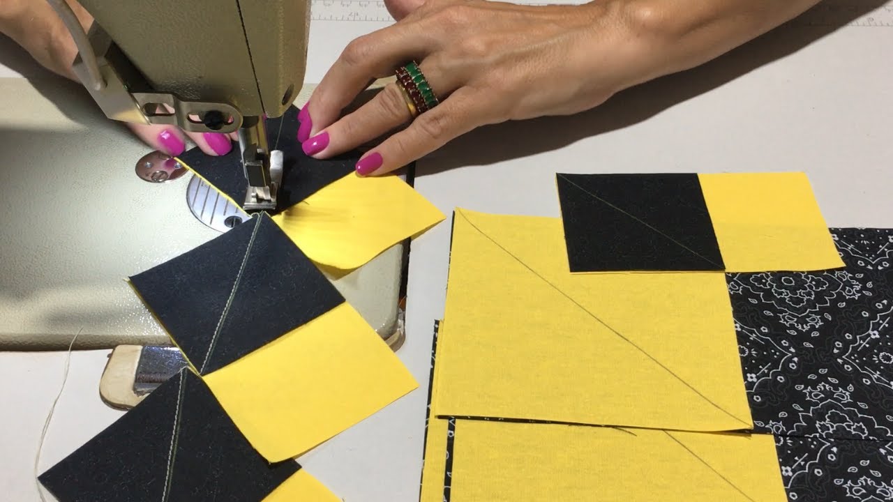 BLOCO de PATCHWORK Belíssimo Muito FÁCIL de COSTURAR