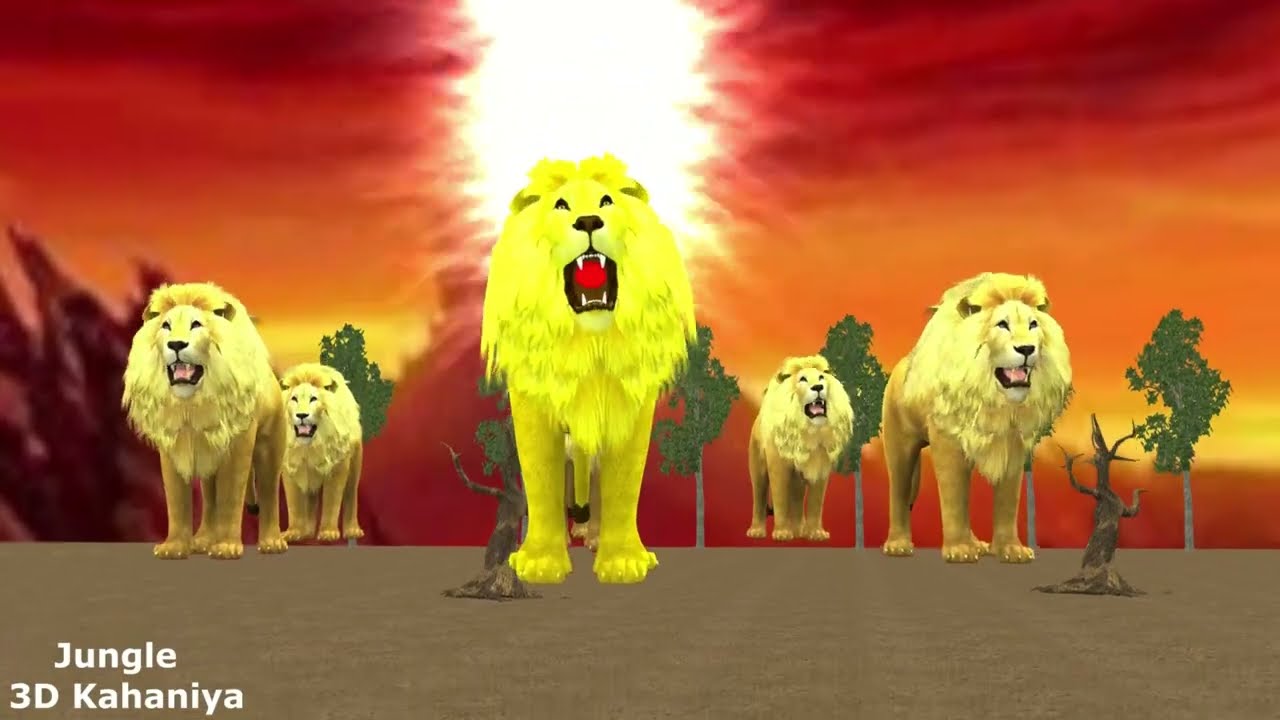 Top 03 Lion Amazing Hindi Moral Stories Collection Sher Ki Kahani - Hindi Kahaniya - Fairy Tales.