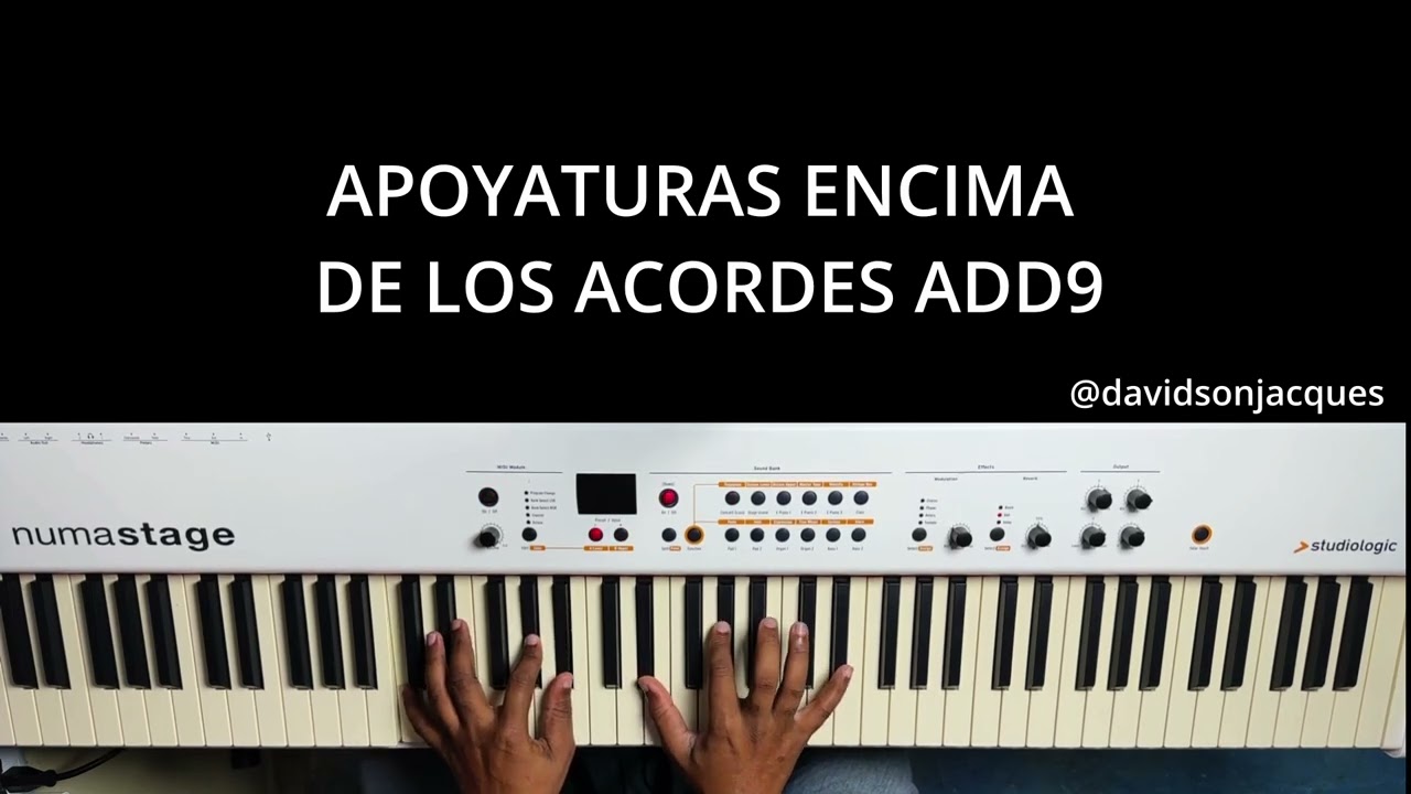 Apoyaturas encima de los acordes add9 (en español)