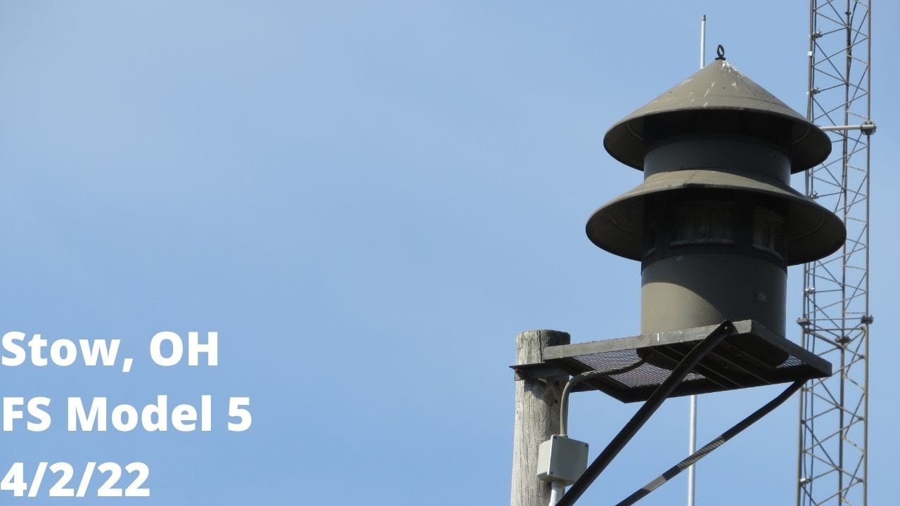 Stow, OH - Federal Signal Model 5 Siren Test - Full Alert - 4/2/22