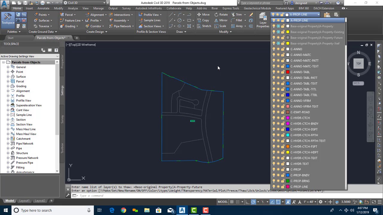 Civil 3D - Parcels from Objects