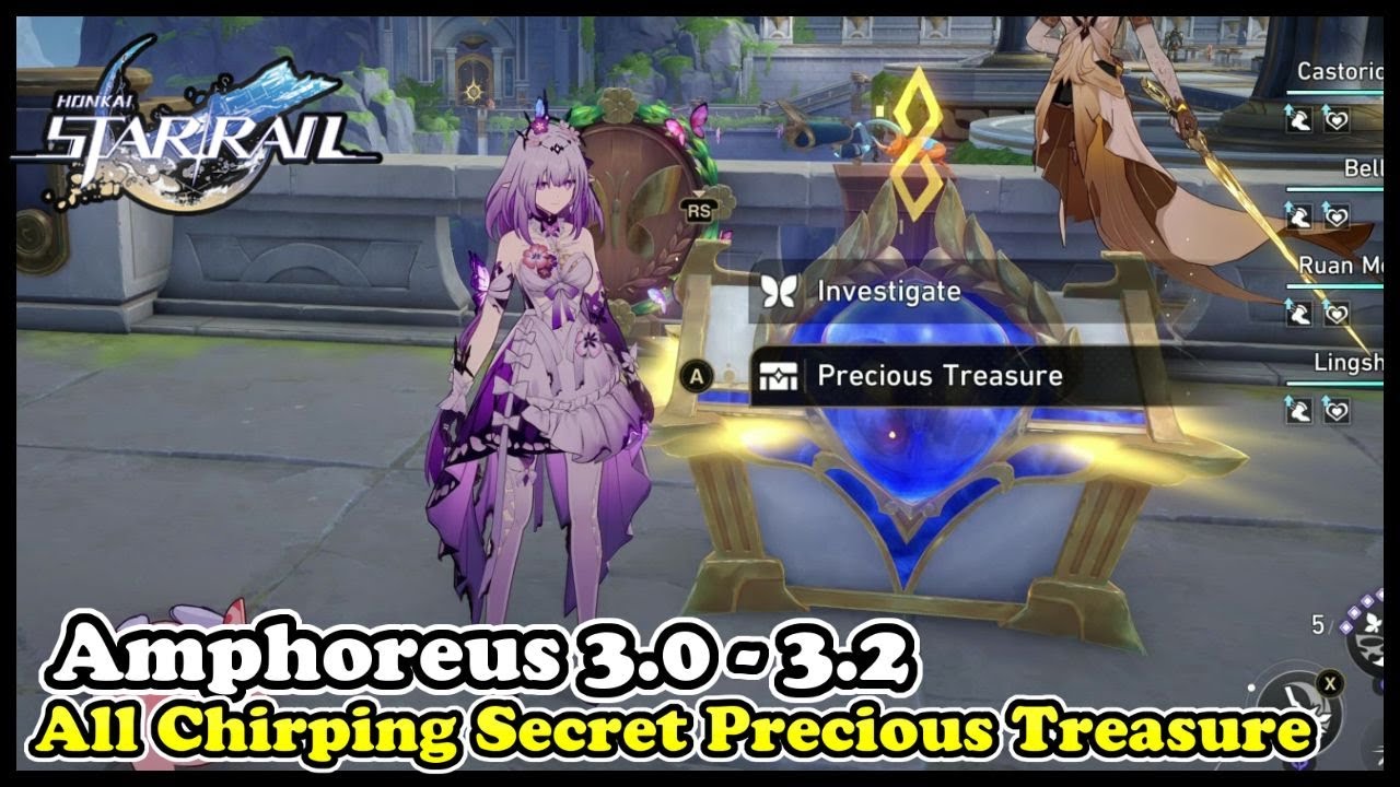 All Chirping Secret Precious Treasure Prophetic Riddle in (Amphoreus 3.0 - 3.2) Honkai Star Rail