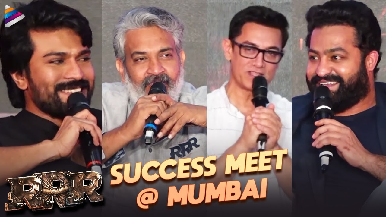 RRR Movie Success Meet in Mumbai | Jr NTR | Ram Charan | SS Rajamouli | Aamir Khan | Alia Bhatt